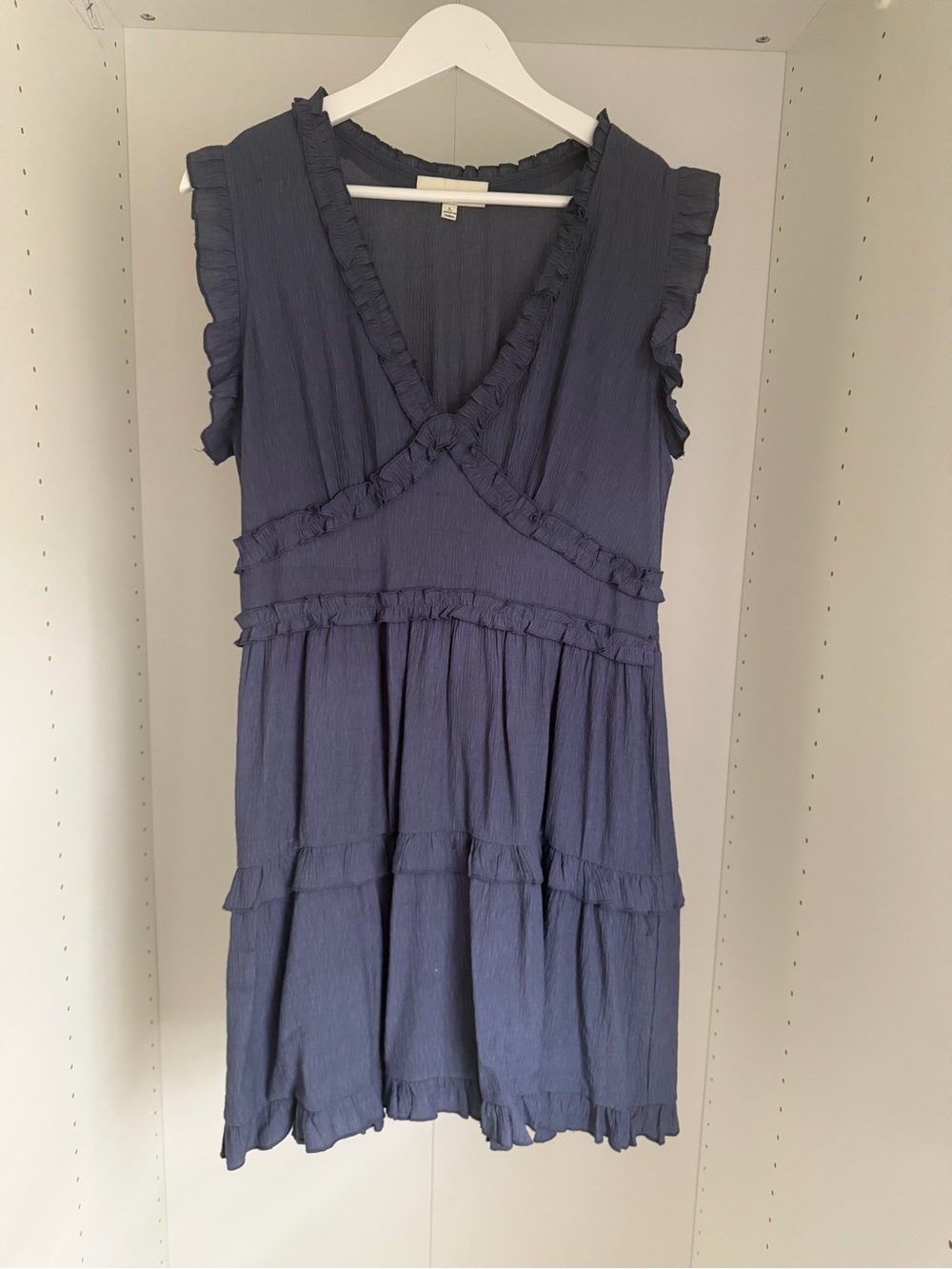 Pinch Navy Ruffle Tiered V-Neck Tunic